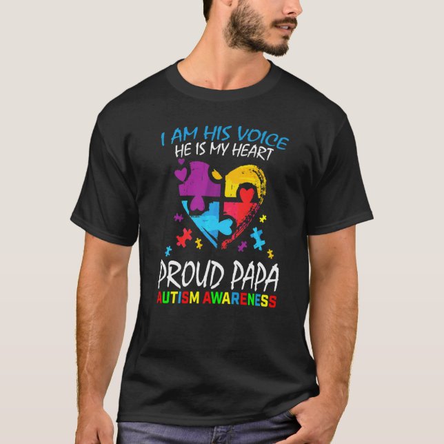 T-shirt bleu pour homme Fier de la sensibilisation (Devant)