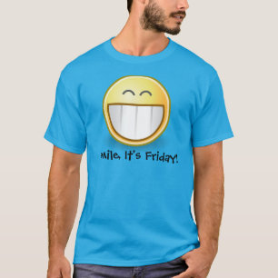 T-shirt bleu pour homme "Sourire, visage de vendre