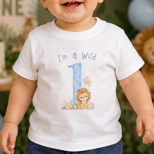T-Shirt Bleu pour le Premier Anniversaire de Bébé  (Créateur téléchargé)