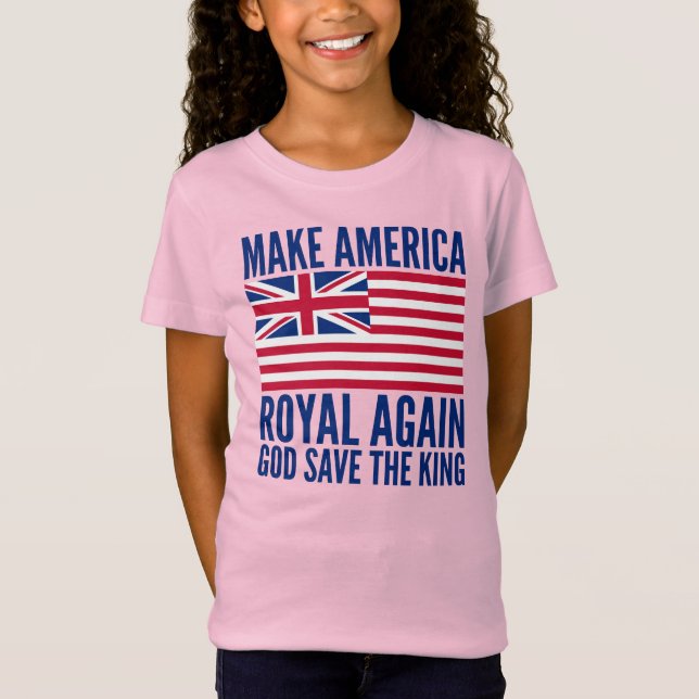 T-Shirt Bleu rouge amusant Rendre l'Amérique Royale Art ve (Devant)