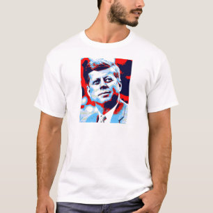 T-shirt Bleu rouge de JFK John F. Kennedy d'art de bruit