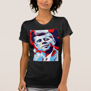 T-shirt Bleu rouge de JFK John F. Kennedy d'art de bruit