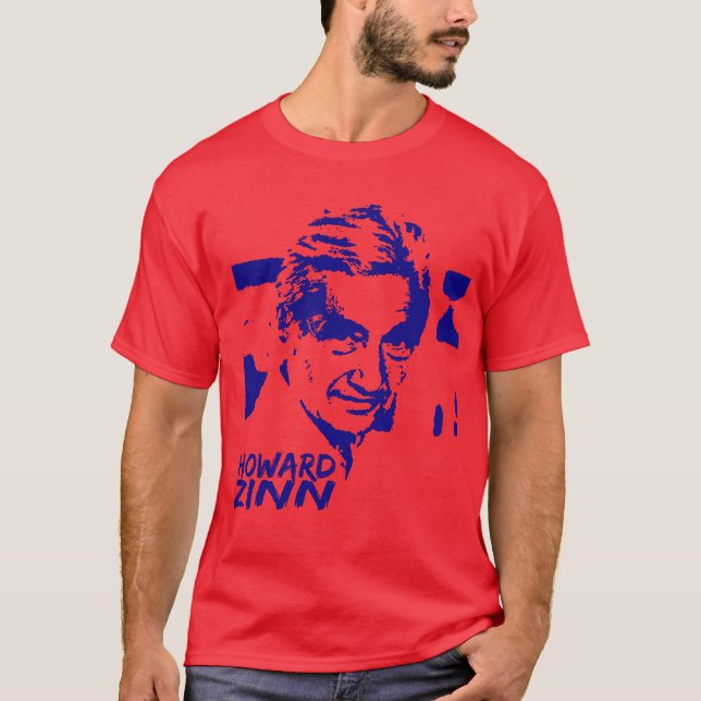 T-shirt Bleu royal de Howard Zinn (Devant)
