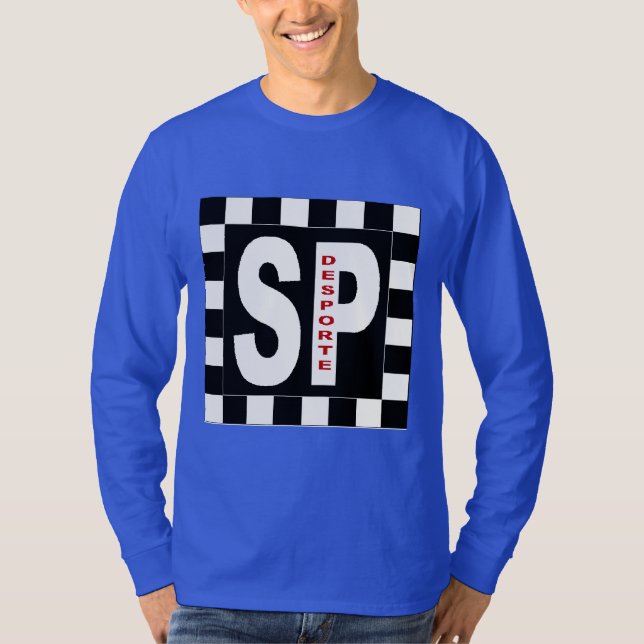 T-shirt  bleu royal  SAO PAULO DESPORTE (Devant)