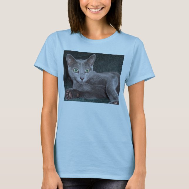 T-shirt bleu russe (Devant)