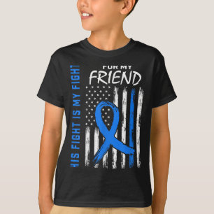 T-shirt Bleu Sa lutte est ma lutte Conscience du diabète C