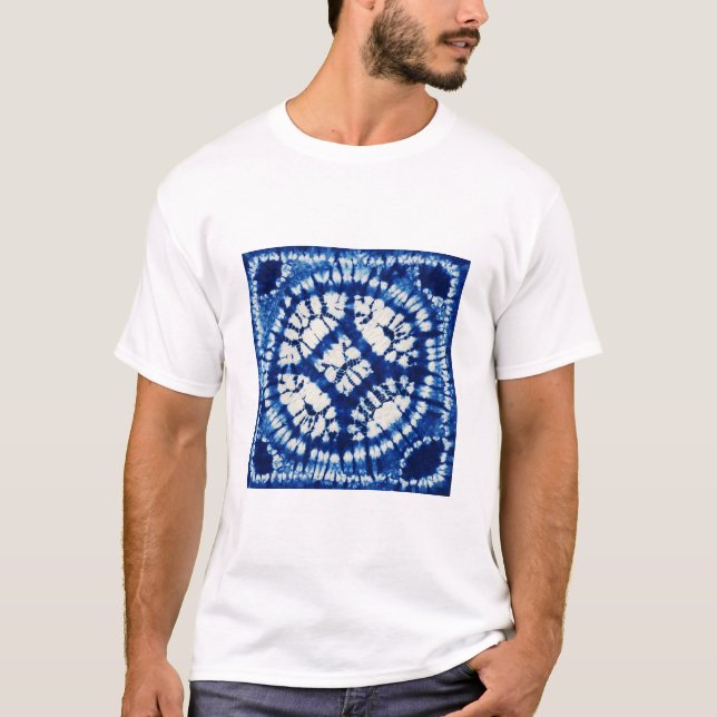 T-shirt bleu Shibori (Devant)