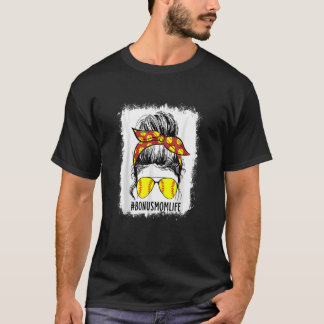 T-shirt Bleu Softball Bonus Maman Jour Jeu Bonus Maman Mot