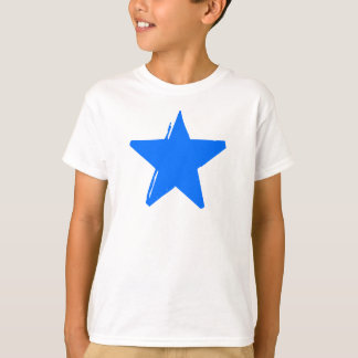 t-shirt bleu STAR blanc