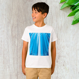 T-shirt Bleu Starburst Étincelle avec rayons lumineux