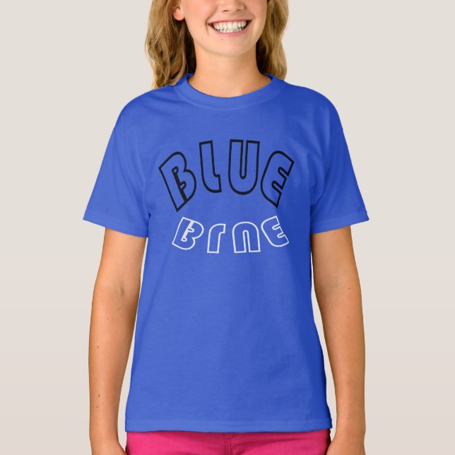 T-shirt Bleu Team Cheer stand, équipe de tête (Devant)