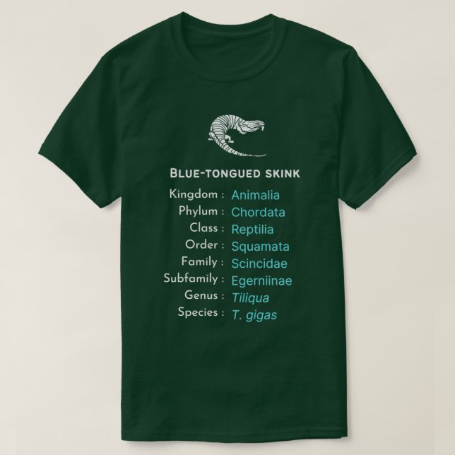 T-shirt Bleu Tegu cadeaux reptiles amants Skink propriétai (Design devant)