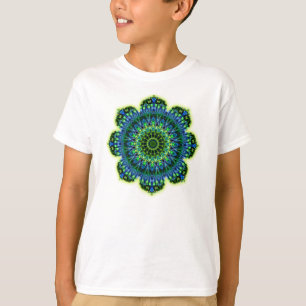 T-shirt bleu vert mandala