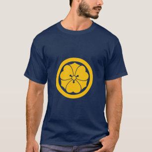 T-shirt Bleu vintage jaune Sakai Japon Mon Vector Art