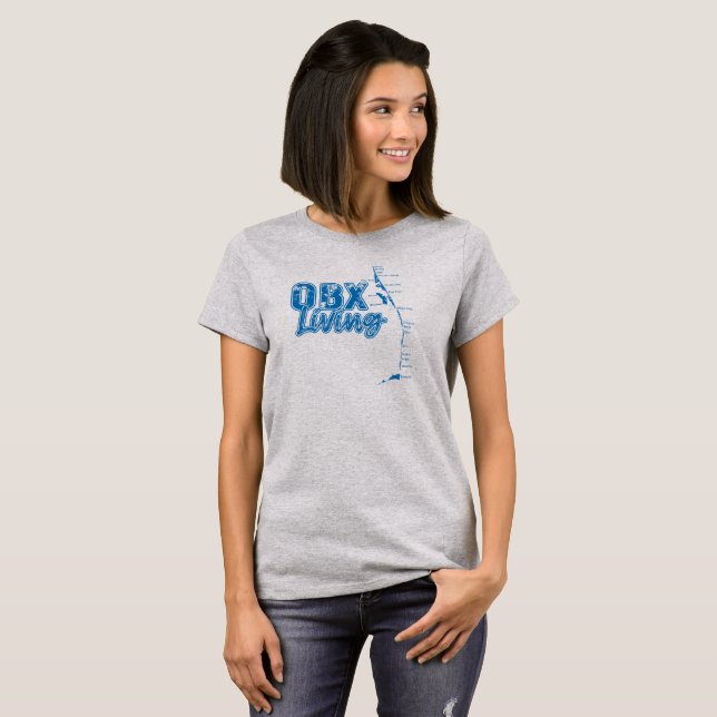 T-shirt Bleu Vivant OBX (Devant entier)