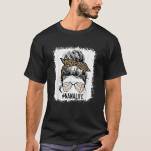T-shirt Bleu Volley-ball Nana Messy Bun Nana Life Mothe