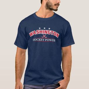 T-Shirt Bleu Washington Hockey Power
