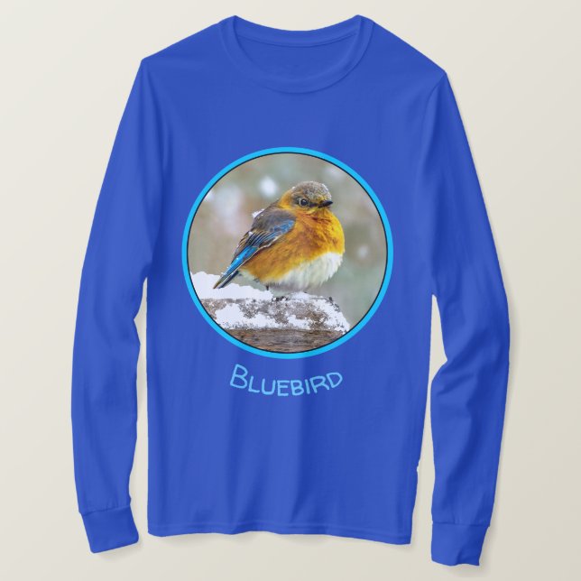 T-shirt Bleuet de l'Est en neige - Photo originale (Design devant)