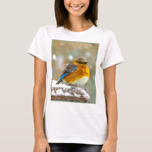 T-shirt Bleuet de l'Est en neige - Photo originale