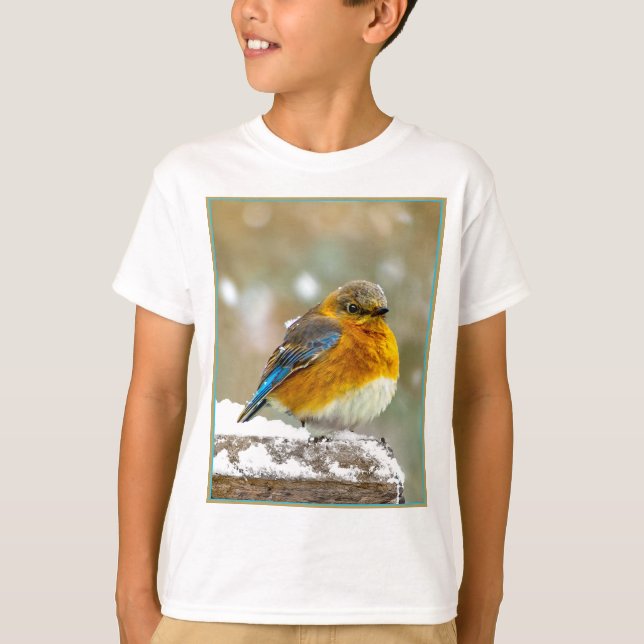 T-shirt Bleuet de l'Est en neige - Photo originale (Devant)