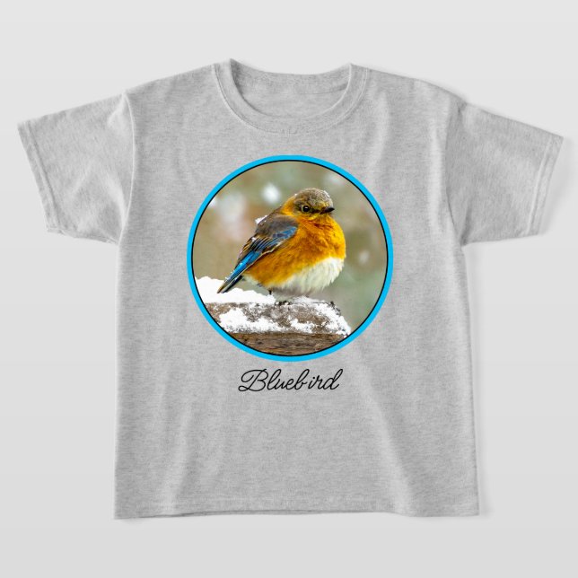 T-shirt Bleuet de l'Est en neige - Photo originale (Poser)