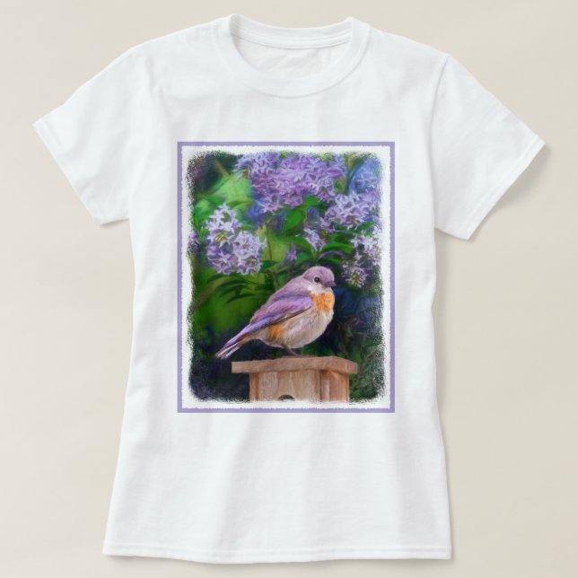 T-shirt Bleuet de l'Est en neige - Photo originale (Design devant)