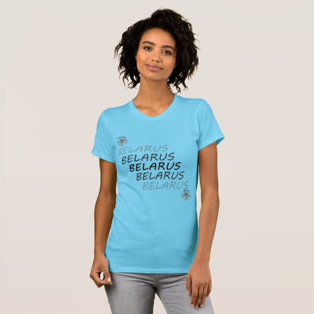 T-shirt Bleuet National Biélorusse (Devant entier)