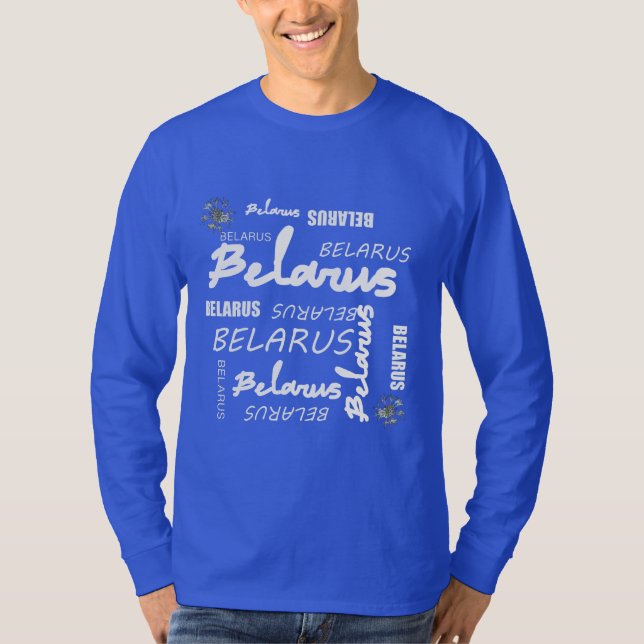 T-shirt Bleuet National Biélorusse (Devant)