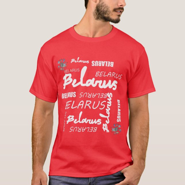T-shirt Bleuet National Biélorussie (Devant)