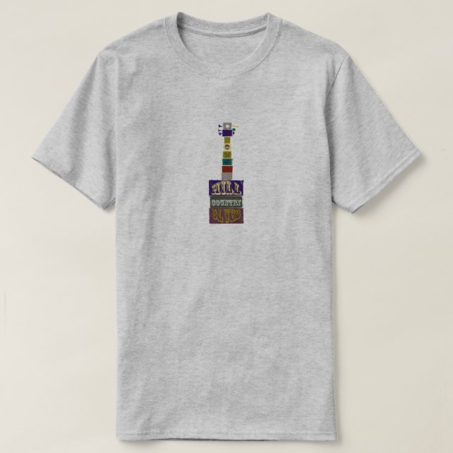 T-shirt Bleus de pays de colline (Design devant)