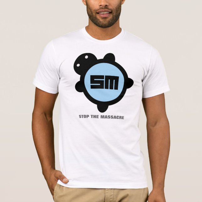 T-shirt Bleus layette/noir (Devant)