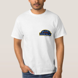 T-shirt BLEUS sur le tee - shirt blanc de valeur de STOOP