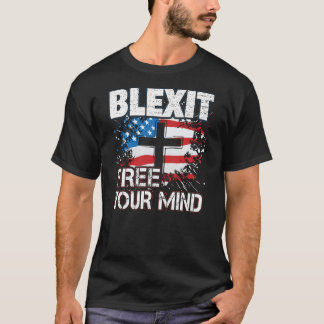 T-shirt Blexit libèrent votre drapeau américain et croix