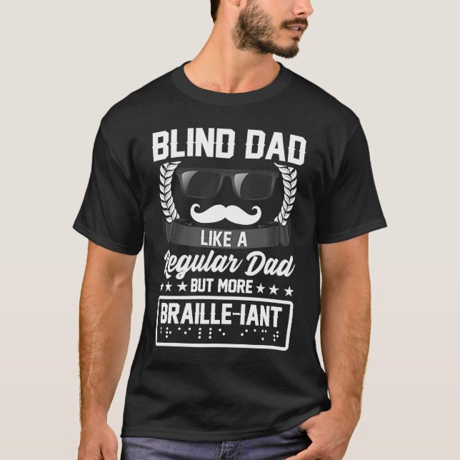T-shirt Blind Dad Like A Visually Impaired Braille Alphabe (Devant)