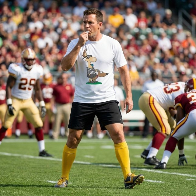 T-shirt Blind Referee with Guide Dog Sports Humor (Créateur téléchargé)