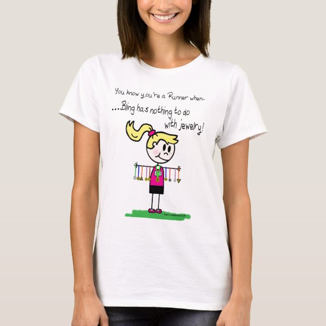 T-shirt Bling du coureur (Devant)