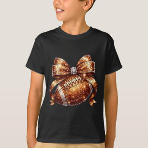T-shirt Bling football nœud coquette jour de match sports