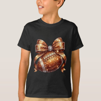 T-shirt Bling football nœud coquette jour de match sports