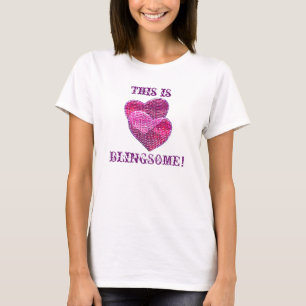T-shirt blingsome de deux herats pailletés