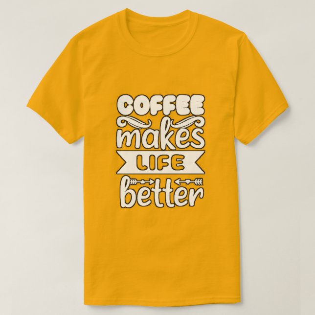 T-shirt "Bliss brassés : La magie du café sur la vie" (Design devant)
