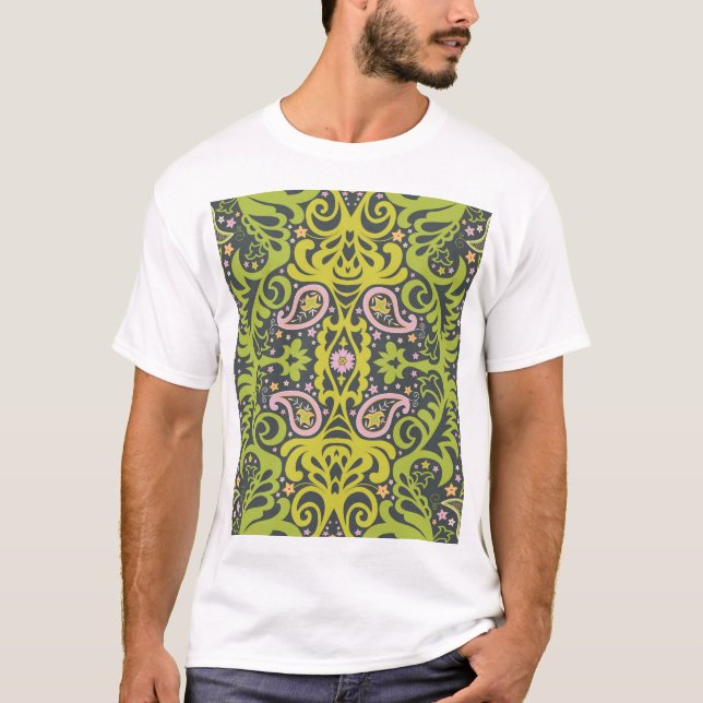 T-shirt Bliss orientaux : Paisley Floral Pattern (Devant)