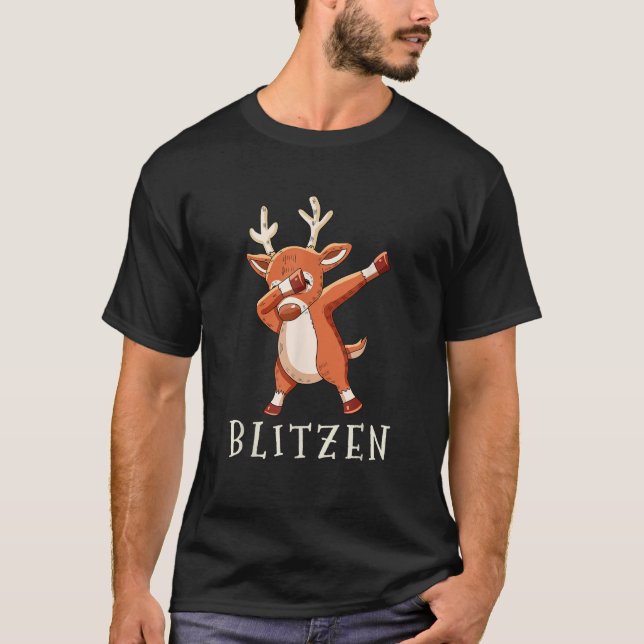 T-shirt BLITZEN Santas Reindeers Family Matching Outfit Ch (Devant)