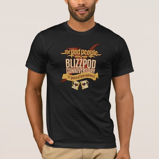 T-shirt BlizzPodConniversaryX (contour noir) (Devant)