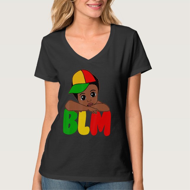 T-shirt BLM Black King Black History Melanin African Black (Devant)