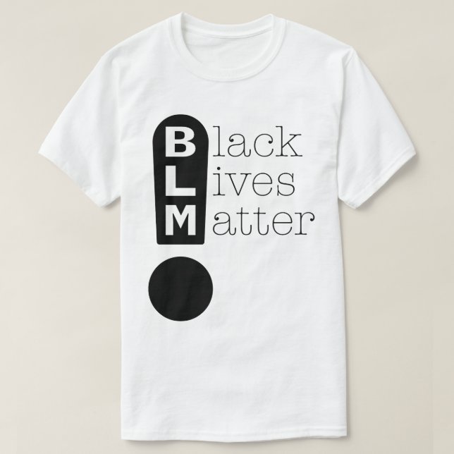 T-shirt BLM Exclamation Mark Black Lives Matt Dark (Design devant)