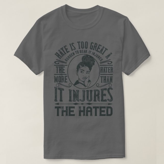 T-shirt BLM Hate est un fardeau trop lourd à supporter (Design devant)