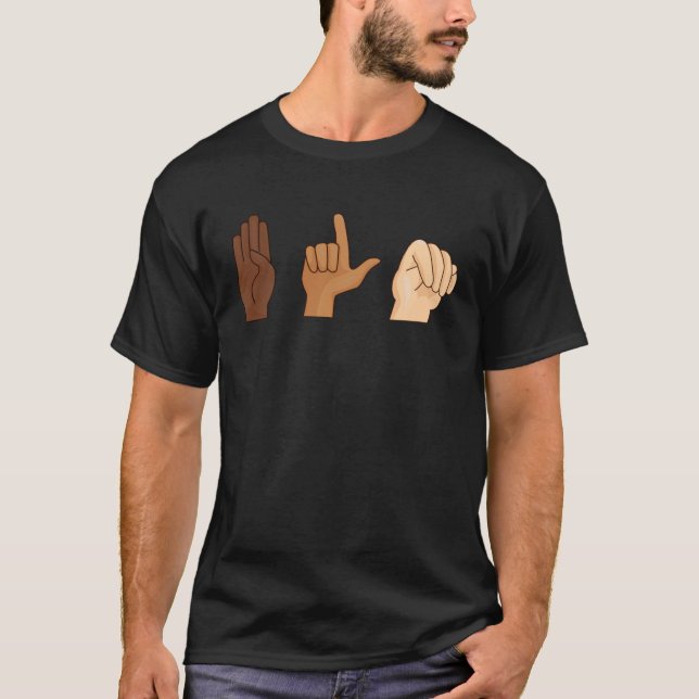 T-shirt BLM Sign ASL Equality (Devant)