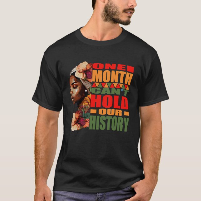 T-shirt BLM un mois ne peut pas retenir notre histoire (Devant)