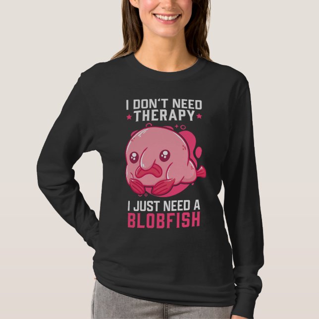 T-shirt Blobfish Pas De Thérapie Mème Ugly Blobfish (Devant)