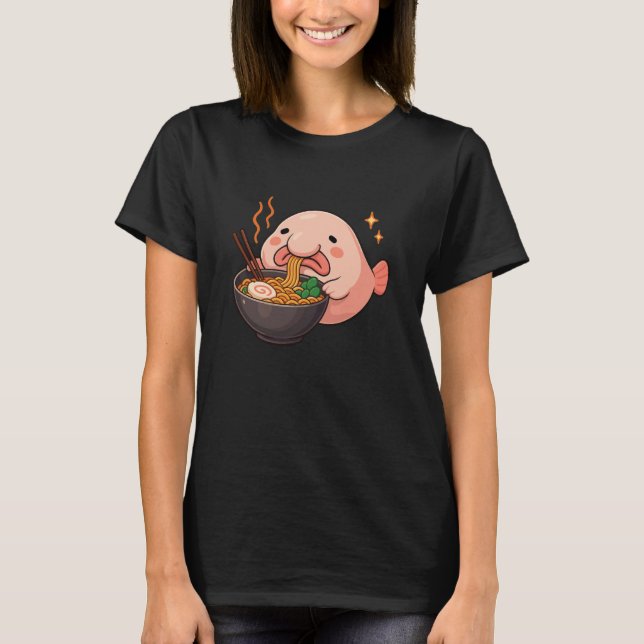 T-shirt Blobfish with Noodles Ramen Kawaii Blobfish   1 (Devant)